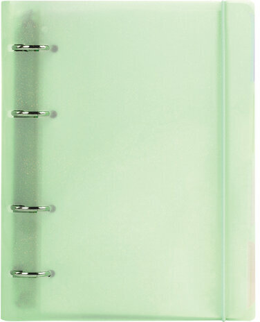 Тетрадь на кольцах А5 175х220 мм, 120 л., пластик, с резинкой и разделителями, BRAUBERG, Зеленый, 404632
