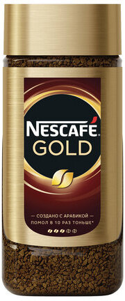 Кофе молотый в растворимом NESCAFE (Нескафе) "Gold", сублимированный, 95 г, стеклянная банка, 04813, 12326188