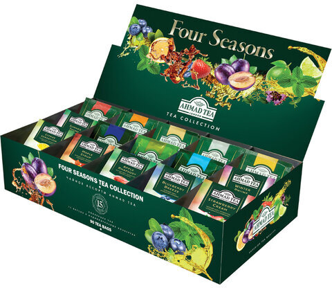 Чай AHMAD (Ахмад) "Four Season’s", 90 пакетиков в конвертах по 1,8 г, 15 вкусов, N060S