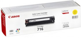 Картридж лазерный CANON (716Y) LBP-5050, желтый, ресурс 1500 страниц, оригинальный, 1977B002