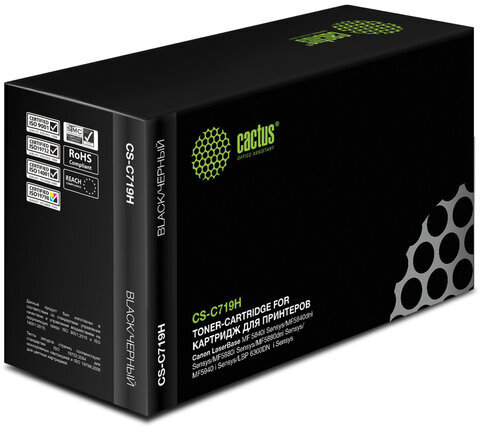 Картридж лазерный CACTUS (CS-C719H) для CANON LBP-6300dn/6650/MF5840/5880, ресурс 6400 стр.