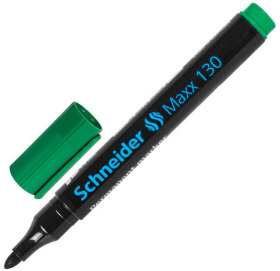 Маркер перманентный (нестираемый) SCHNEIDER (Германия) &quot;Maxx 130&quot;, ЗЕЛЕНЫЙ, скошенный наконечник, 1-3 мм, 113004