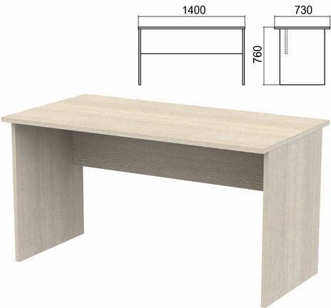 Стол письменный "Арго", 1400х730х760 мм, ясень шимо,