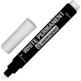 Маркер перманентный БЕЛЫЙ CENTROPEN, круглый наконечник, 2,5 мм, блистер, 8586, 5 8586 6000