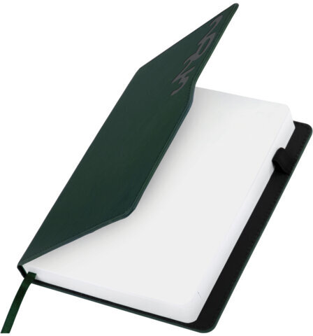 Ежедневник датированный 2025, А5, 150x213 мм, BRAUBERG "Up", под кожу, софт-тач, держатель для ручки, зеленый, 115841