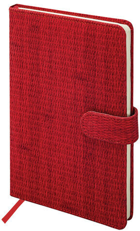 Еженедельник датированный 2025 А5 145х215 мм BRAUBERG "Augustus", под кожу, красный, 115950