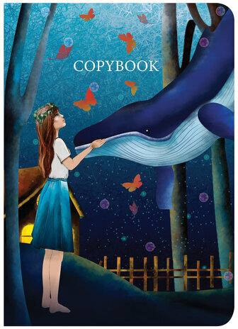 Тетрадь 60 л. в клетку обложка SoftTouch, бежевая бумага 70 г/м2, сшивка, В5 (179х250 мм), СКАЗКА, BRAUBERG, 403811