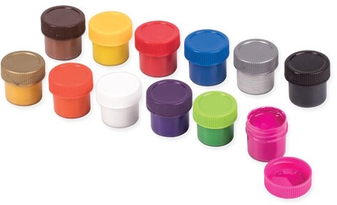 Гуашь ЮНЛАНДИЯ "ЮНЫЙ ВОЛШЕБНИК" 10+2 цвета (золотистый+серебристый) по 20 мл, 191517