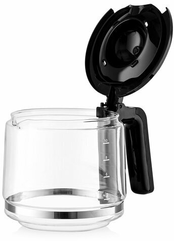 Кофеварка капельная BRAYER BR1125, 900 Вт, объем 1,25 л, LED-дисплей, термокружка в ПОДАРОК, черная