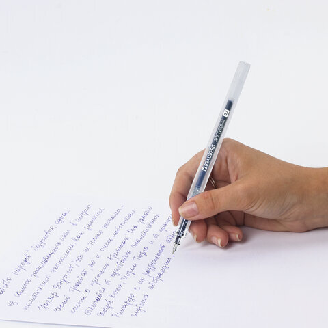 Ручка гелевая РОССИЯ "АРКТИКА-М", СИНЯЯ, корпус тонированный, узел 0,7 мм, линия письма 0,5 мм, BRAUBERG, 143957