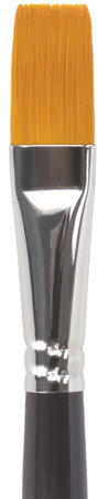 Кисть художественная проф. BRAUBERG ART CLASSIC, синтетика жесткая, плоская, № 18, длинная ручка, 200671