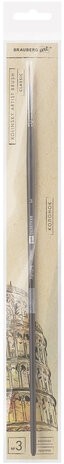 Кисть художественная проф. BRAUBERG ART CLASSIC, колонок, круглая, № 3, длинная ручка, 200924