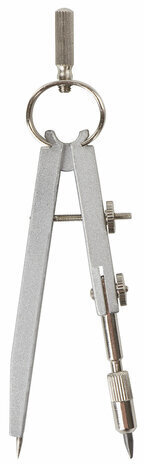 Готовальня BRAUBERG "Student Oxford", 5 предметов циркуль + кронциркуль, держатель, грифель, точилка, 210338