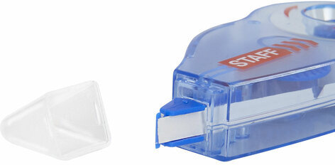 Корректирующая лента STAFF PROFIT, 5 мм х 6 м, механизм перемотки, корпус голубой, блистер, европодвес, 271254