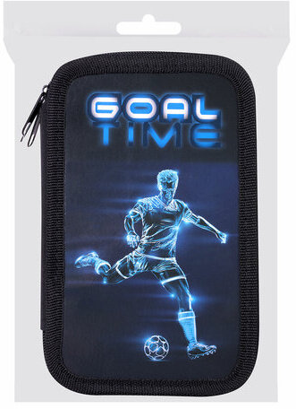 Пенал ПИФАГОР, 3 отделения, ламинированный картон, 19х11 см, "Goal", 271547
