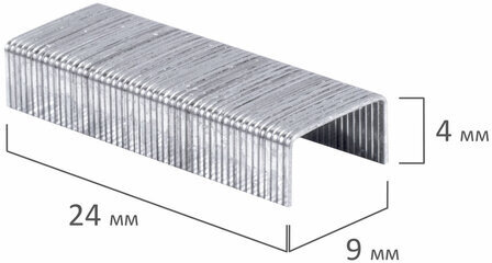 Скобы для степлера №10, 1000 штук, ОФИСНАЯ ПЛАНЕТА, до 20 листов, 222004