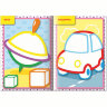 Книжка-раскраска А5, 8 л., HATBER, Первые рисунки, с цветным контуром, "Машина", 8Кц5 14422, R197936