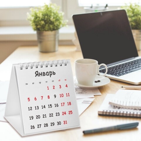 Календарь-домик настольный на гребне, 2026 г., BRAUBERG, 101х101 мм, "Black marble", 117279