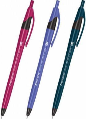 Ручка шариковая масляная автоматическая BRAUBERG "DUAL VINTAGE COLOR", СИНЯЯ, пишущий узел 0,7 мм, линия письма 0,35 мм, 144328