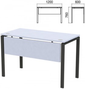 Стол на металлокаркасе &quot;Арго&quot;, 1200х600х760 мм, царга, серый (КОМПЛЕКТ)