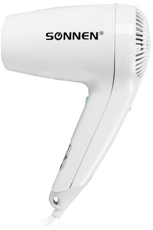 Фен для волос настенный SONNEN HD-1288D, 1200 Вт, пластиковый корпус, 4 скорости, белый, 604197