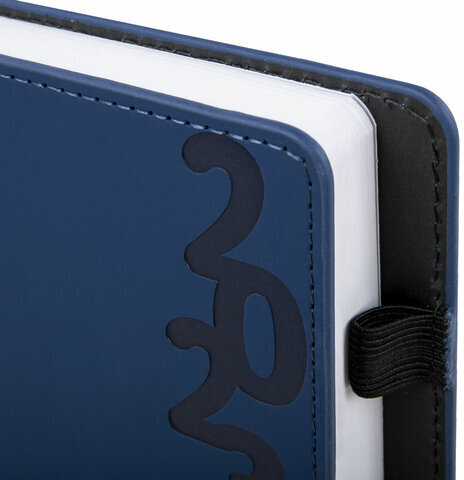 Ежедневник датированный 2023 А5 150x213 мм BRAUBERG "Up", под кожу софт-тач, синий, 114087