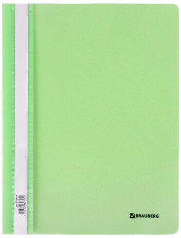Скоросшиватель пластиковый BRAUBERG "Pastel" А4, 130/180 мкм, мятный, 270458