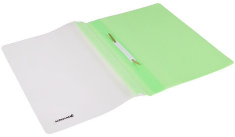 Скоросшиватель пластиковый BRAUBERG "Pastel" А4, 130/180 мкм, мятный, 270458