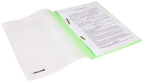 Скоросшиватель пластиковый BRAUBERG "Pastel" А4, 130/180 мкм, мятный, 270458