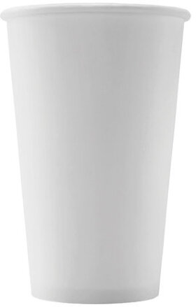 Одноразовые стаканы 400 мл, КОМПЛЕКТ 50 шт., бумажные однослойные, белые, холодное/горячее, ФОРМАЦИЯ, HB90-530-0000