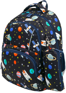 Рюкзак BRAUBERG KIDS SET, с пеналом в комплекте, 2 отделения, &quot;Space infinity&quot;, 37x28x16 см, 272099