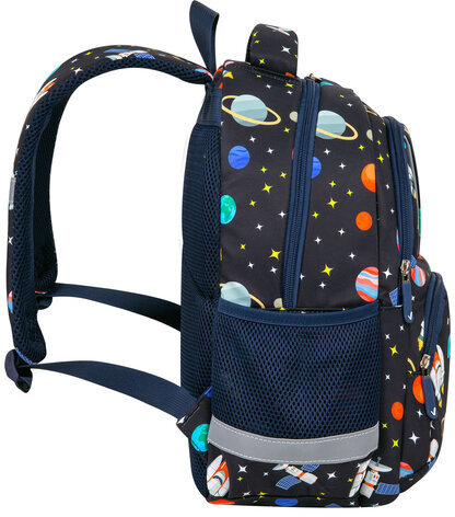 Рюкзак BRAUBERG KIDS SET, с пеналом в комплекте, 2 отделения, "Space infinity", 37x28x16 см, 272099