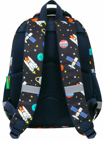Рюкзак BRAUBERG KIDS SET, с пеналом в комплекте, 2 отделения, "Space infinity", 37x28x16 см, 272099