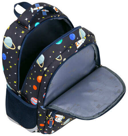 Рюкзак BRAUBERG KIDS SET, с пеналом в комплекте, 2 отделения, "Space infinity", 37x28x16 см, 272099