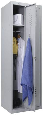 Шкаф металлический для одежды BRABIX "LK 21-60", УСИЛЕННЫЙ, 2 секции, 1830х600х500 мм, 32 кг, 291126, S230BR402502