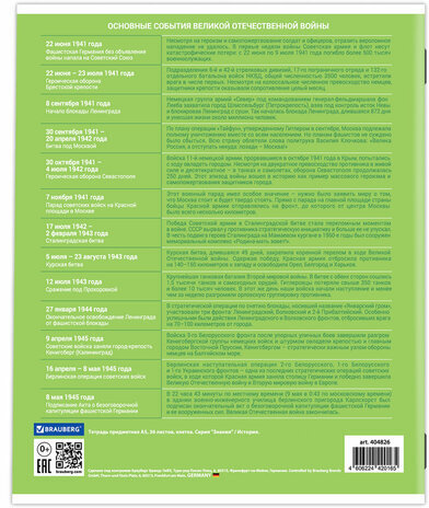 Тетрадь предметная "ЗНАНИЯ" 36 л., обложка мелованная бумага, ИСТОРИЯ, клетка, подсказ, BRAUBERG, 404826