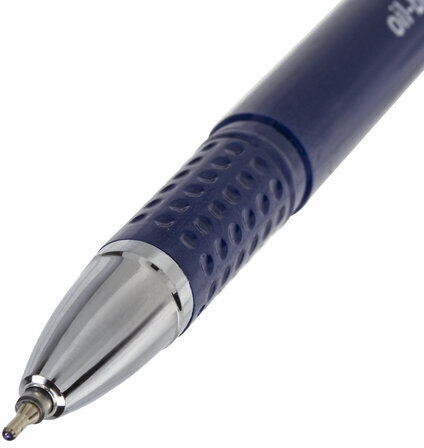 Ручка шариковая масляная BRAUBERG "Oxet", СИНЯЯ, корпус синий, игольчаиый узел 0,7 мм, линия письма 0,35 мм, 143002