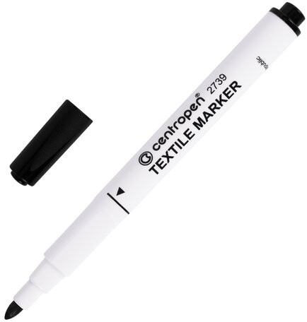 Маркеры для ткани 6 ЦВЕТОВ CENTROPEN "Textile Marker", круглый наконечник, 1,8 мм, 2739/6, 5 2739 0610