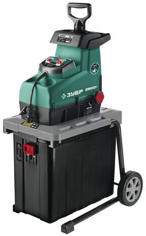 Садовый измельчитель электрический ЗУБР ЗИЭ-44-2800, 2800 Вт, 4050 об/мин, 150 кг/ч, ЗИЭ-44-2800