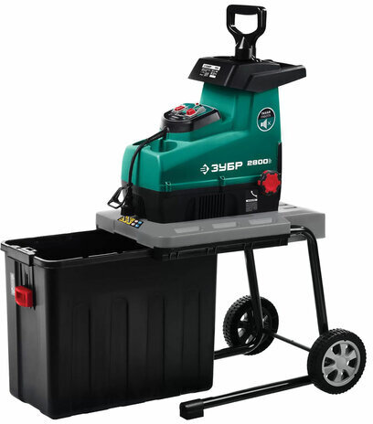 Садовый измельчитель электрический ЗУБР ЗИЭ-44-2800, 2800 Вт, 4050 об/мин, 150 кг/ч, ЗИЭ-44-2800
