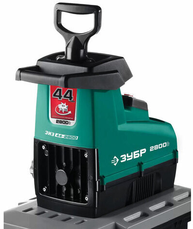 Садовый измельчитель электрический ЗУБР ЗИЭ-44-2800, 2800 Вт, 4050 об/мин, 150 кг/ч, ЗИЭ-44-2800