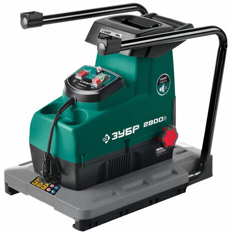 Садовый измельчитель электрический ЗУБР ЗИЭ-44-2800, 2800 Вт, 4050 об/мин, 150 кг/ч, ЗИЭ-44-2800