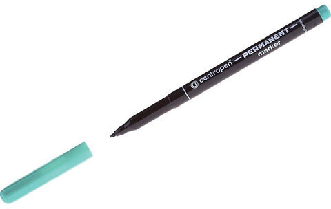 Маркер перманентный CENTROPEN 2536, ЗЕЛЕНЫЙ, трехгранная форма захвата, круглый, 1 мм, 6 2536 0110