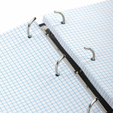 Тетрадь на кольцах БОЛЬШАЯ 210х305 мм А4, 100 л., обложка картон, клетка, BRAUBERG "Dark", 404101