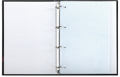 Тетрадь на кольцах БОЛЬШАЯ 210х305 мм А4, 100 л., обложка картон, клетка, BRAUBERG "Dark", 404101