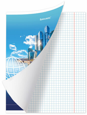 Тетрадь предметная "ЯРКАЯ", 36 л., обложка мелованная бумага, ИНФОРМАТИКА, клетка, BRAUBERG, 404230