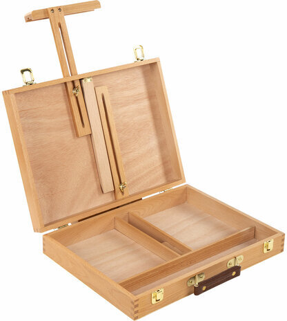 Этюдник-мольберт из бука настольный с ящиком, 38х28х55 см, высота холста до 45 см, BRAUBERG, 192250