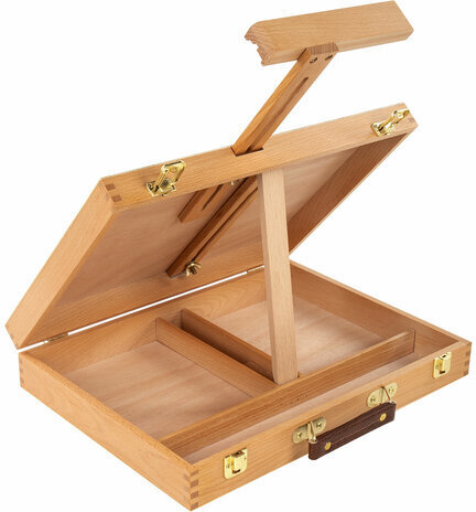 Этюдник-мольберт из бука настольный с ящиком, 38х28х55 см, высота холста до 45 см, BRAUBERG, 192250
