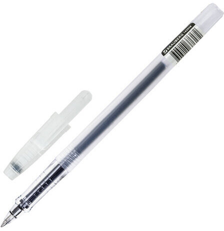 Ручка гелевая РОССИЯ "АРКТИКА-М", ЧЕРНАЯ, корпус тонированный, узел 0,7 мм, линия письма 0,5 мм, BRAUBERG, 143958