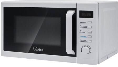 Микроволновая печь MIDEA AM820CUK-W объем 20 л, мощность 800 Вт, механическое управление